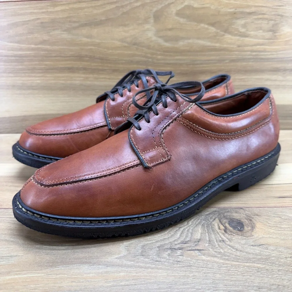 Allen Edmonds Wilbert Split Toe Oxfords Mens 10 D Brown Leather Business Casual
